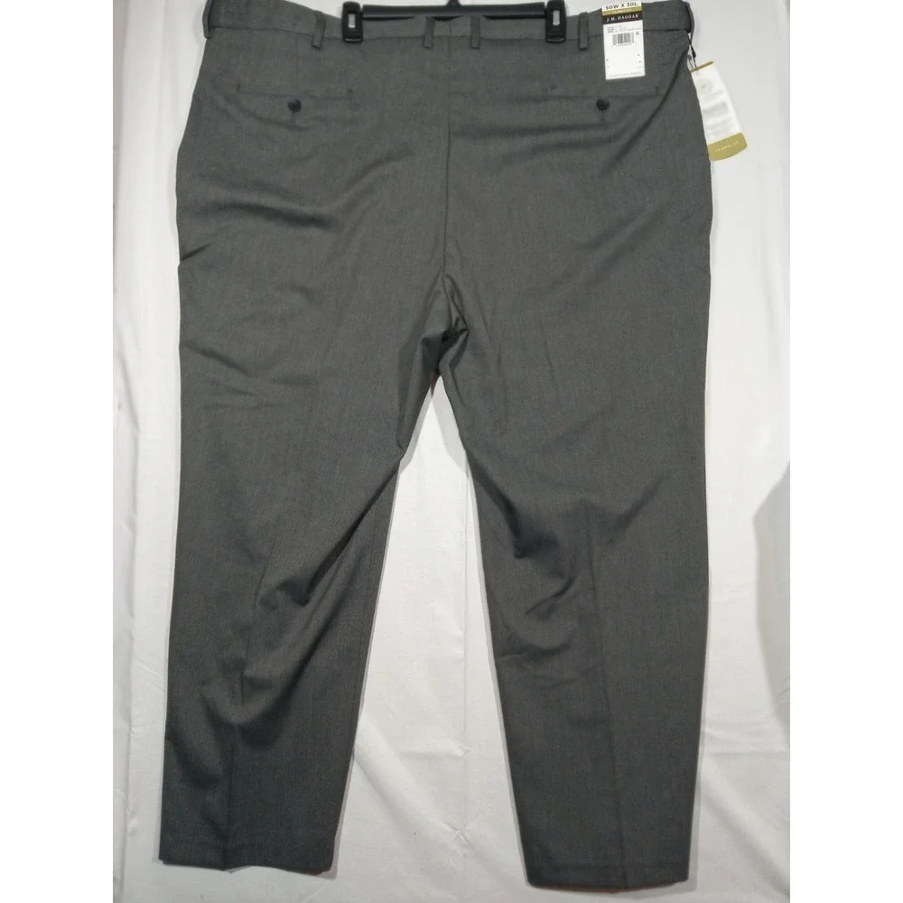 JM Haggar  Premium Stretch Suit  Separate  Dress Pants Men's  50x29 Dk Gray $120